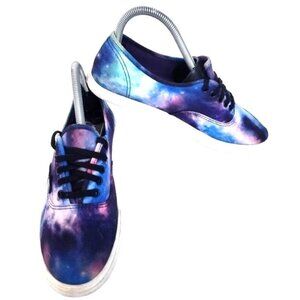 Vans Off The Wall Low Profile Cosmic Galaxy Stars Sneakers M 5.5 W 7 Mystic